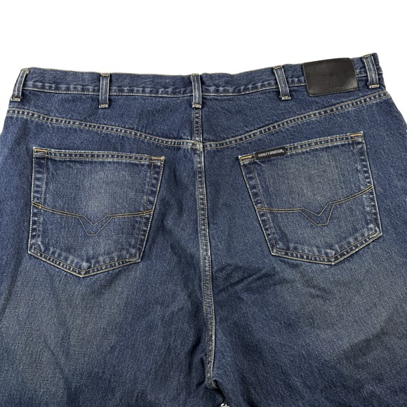 Harley Davidson Genuine Motorclothes Denim Jeans Men's Size 44"x32" Retro Gorp - Picture 6 of 8